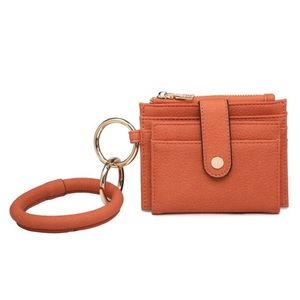 Jen & Co Sammie Wallet with O-ring- Burnt Coral